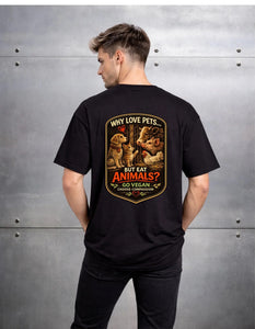 Black back — why love pets but eat animals, go vegan
