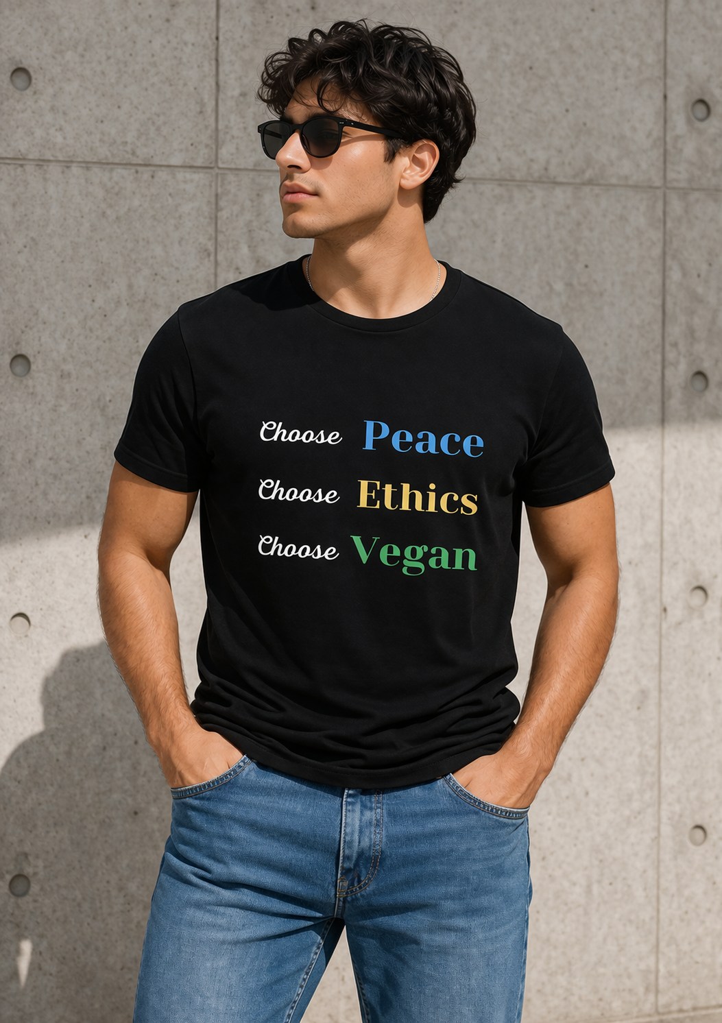 Peace, Ethics, Vegan (Male)