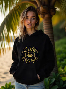 Live Kind, Live Vegan - Hoodie unisex