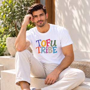Tofu Tribe Unisex Cotton T-Shirt | Colourful Vegan Graphic Tee